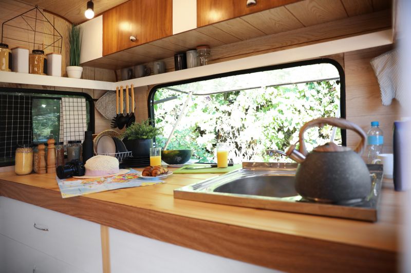 Kitchen with Large Picture Windows